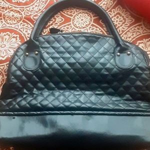 Black quilted purse